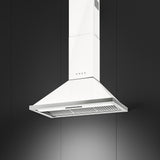 Smeg 90cm Portofino Canopy Rangehood White KCU94WH