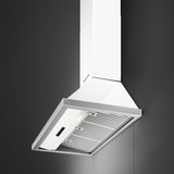 Smeg 90cm Portofino Canopy Rangehood White KCU94WH