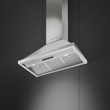 Smeg 90cm Portofino Canopy Rangehood Stainless Steel KCU94X