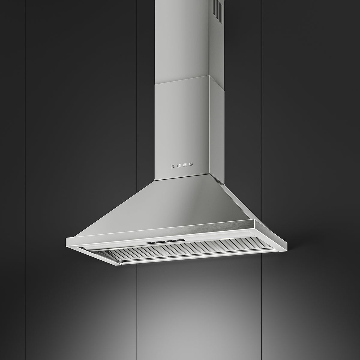 Smeg 90cm Portofino Canopy Rangehood Stainless Steel KCU94X