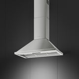 Smeg 90cm Portofino Canopy Rangehood Stainless Steel KCU94X
