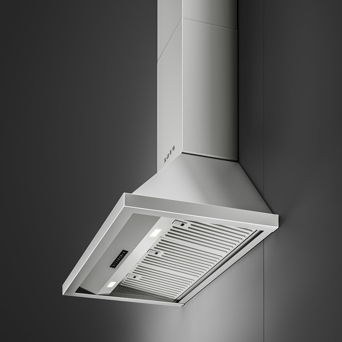 Smeg 90cm Portofino Canopy Rangehood Stainless Steel KCU94X