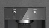 Bosch Series 6 574L French Door Fridge with Non-Plumbed Ice and Water Brushed Black Steel KFI96AXEAA