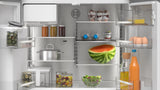 Bosch Series 6 574L French Door Fridge with Non-Plumbed Ice and Water Brushed Black Steel KFI96AXEAA
