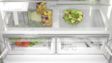 Bosch Series 6 574L French Door Fridge with Non-Plumbed Ice and Water Brushed Black Steel KFI96AXEAA