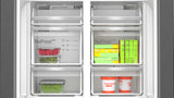 Bosch Series 6 574L French Door Fridge with Non-Plumbed Ice and Water Brushed Black Steel KFI96AXEAA