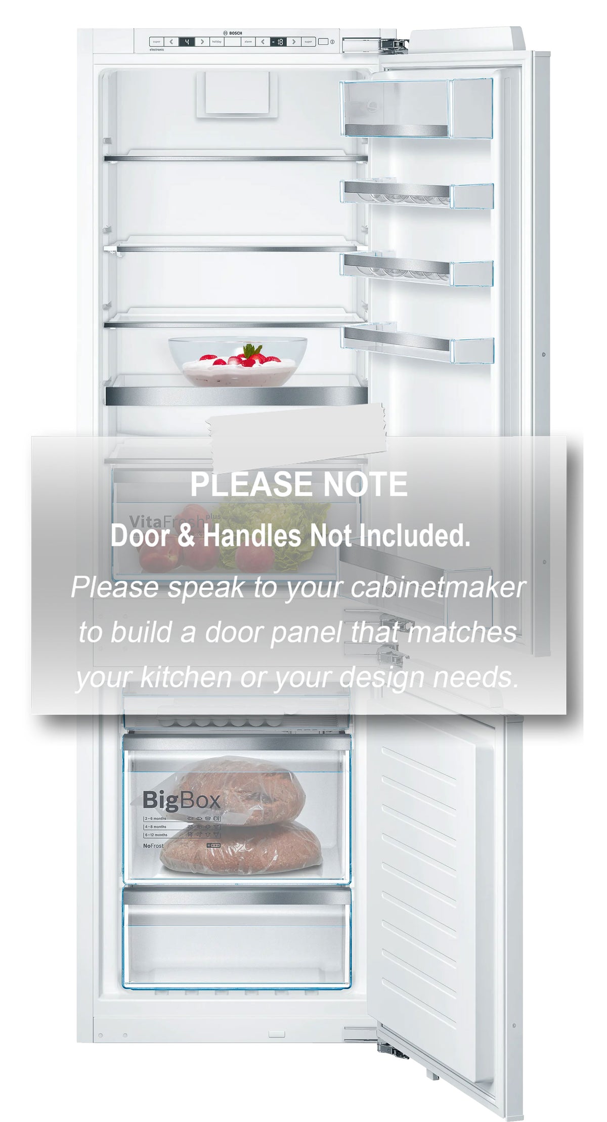 Bosch Series 6 254L Integrated Bottom Mount Fridge KIN86AD30A | Greater Sydney Only