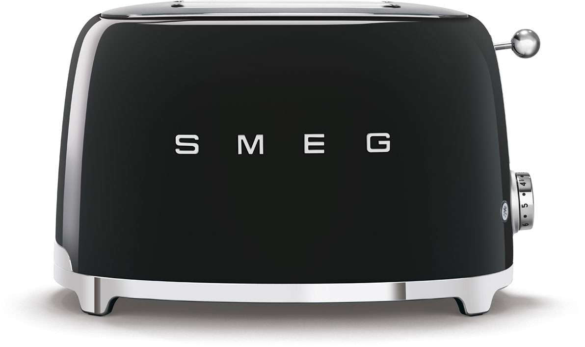 Smeg Kettle and 2 Slice Toaster Pack Black KLF03BLAUTSF01BLAU