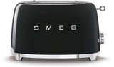 Smeg Kettle and 2 Slice Toaster Pack Black KLF03BLAUTSF01BLAU