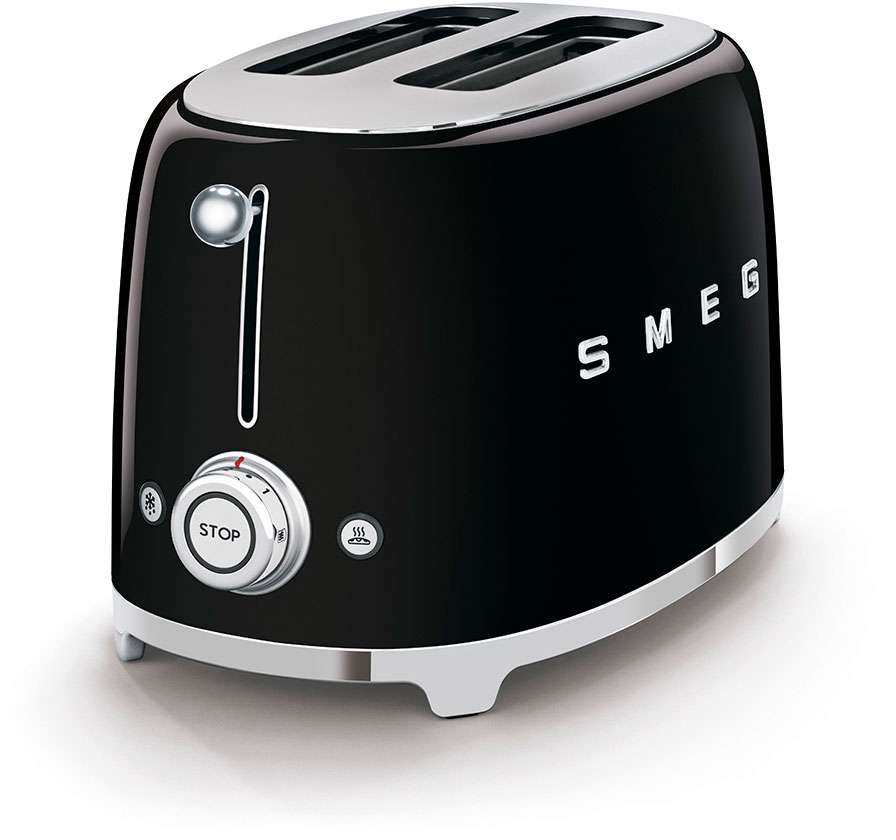Smeg Kettle and 2 Slice Toaster Pack Black KLF03BLAUTSF01BLAU