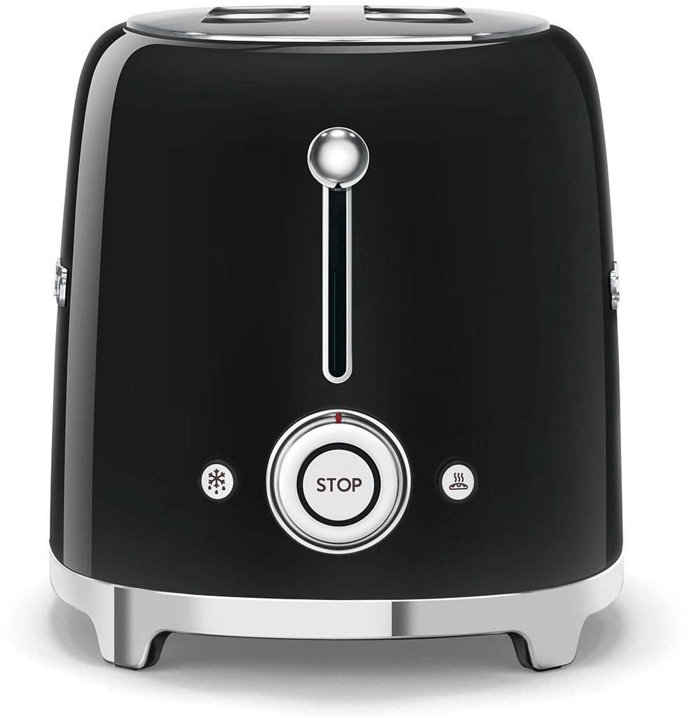 Smeg Kettle and 2 Slice Toaster Pack Black KLF03BLAUTSF01BLAU