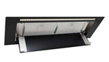 Schweigen 90cm Silent 1600m3/hr Black Glass Undermount Rangehood KLS-9GLASSBLKSP