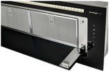 Schweigen 90cm Silent 900m3/hr Black Glass Undermount Rangehood KLS-9GLASSBLKST