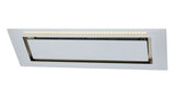Schweigen 90cm Silent 1600m3/hr White Glass Undermount Rangehood KLS-9GLASSP