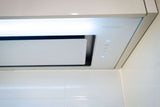 Schweigen 90cm Silent 1600m3/hr White Glass Undermount Rangehood KLS-9GLASSP