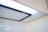 Schweigen 90cm Silent 1600m3/hr White Glass Undermount Rangehood KLS-9GLASSP