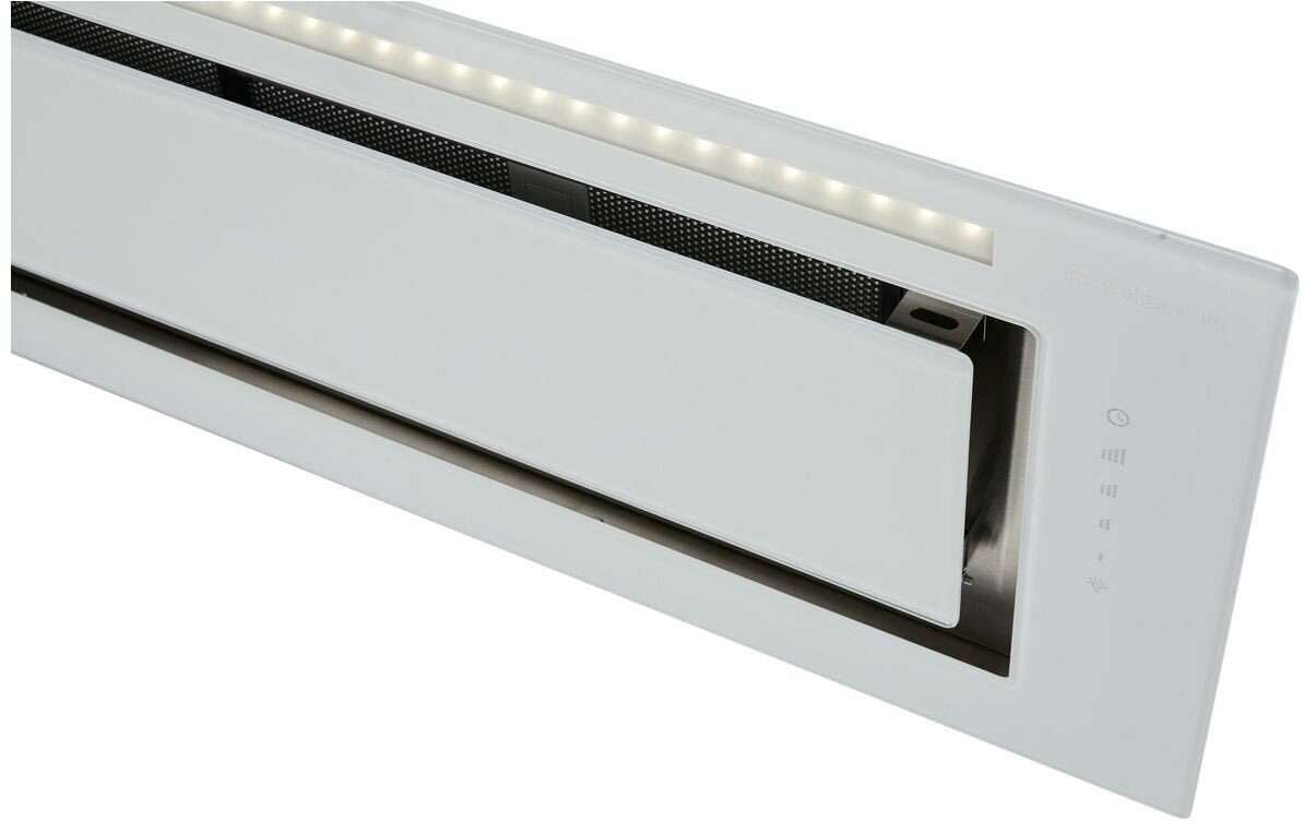 Schweigen 90cm Silent 900m3/hr White Glass Undermount Rangehood KLS-9GLASST