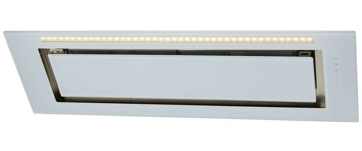 Schweigen 90cm Silent 900m3/hr White Glass Undermount Rangehood KLS-9GLASST
