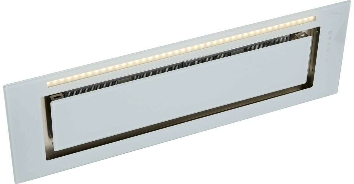 Schweigen 90cm Silent 900m3/hr White Glass Undermount Rangehood KLS-9GLASST
