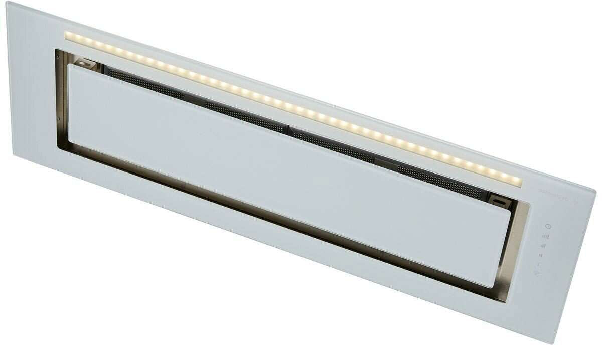 Schweigen 90cm Silent 900m3/hr White Glass Undermount Rangehood KLS-9GLASST