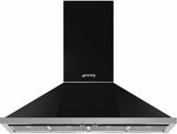 Smeg 120cm Portofino Canopy Rangehood Black KPFA12BL
