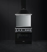 Smeg 90cm Portofino Canopy Rangehood Black KPFA9BL