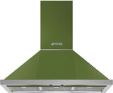 Smeg 90cm Portofino Canopy Rangehood Olive Green KPFA9OG