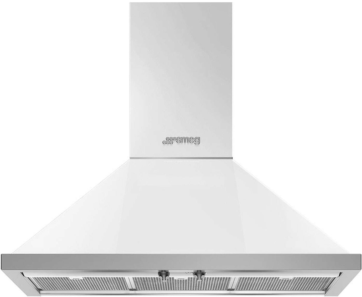 Smeg 90cm Portofino Canopy Rangehood White KPFA9WH