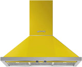 Smeg 90cm Portofino Canopy Rangehood Yellow KPFA9YW