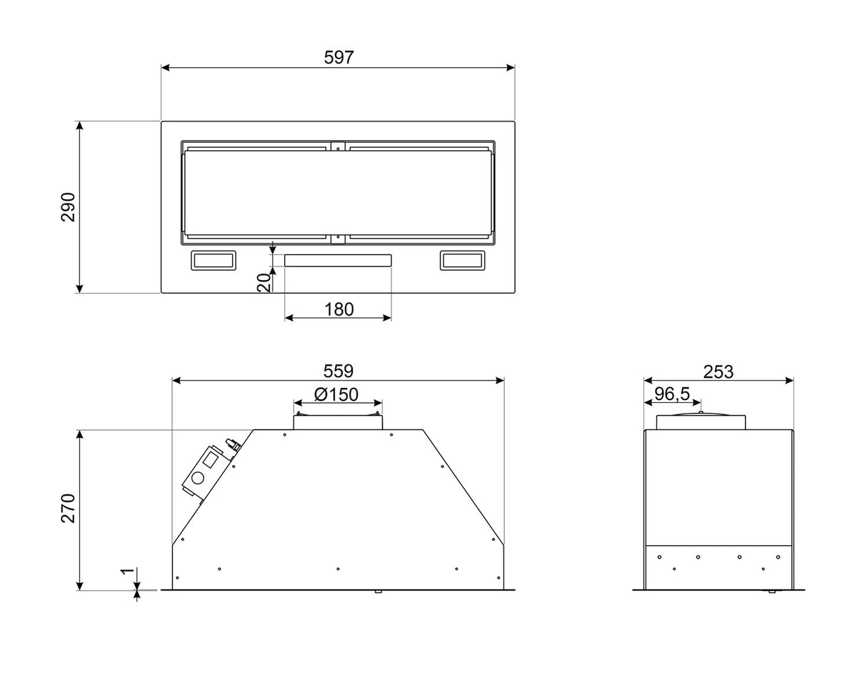 Smeg 60cm Undermount Rangehood Stainless Steel KSGAU6P4VN