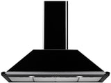 Smeg 110cm Victoria Aesthetic Canopy Rangehood Black KT110BLA
