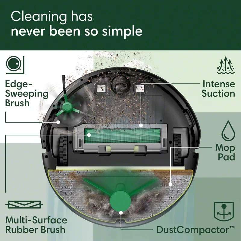 iRobot Roomba 205 DustCompactor Combo Robot Vacuum and Mop L121000