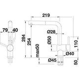 Blanco Rock Grey 140° Swivel Spout Pull Out Mixer Tap LINUSSG 521507