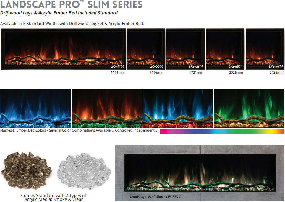 Modern Flames Landscape Slim 96" Fireplace LPS-9614V2/INT | Greater Sydney Only