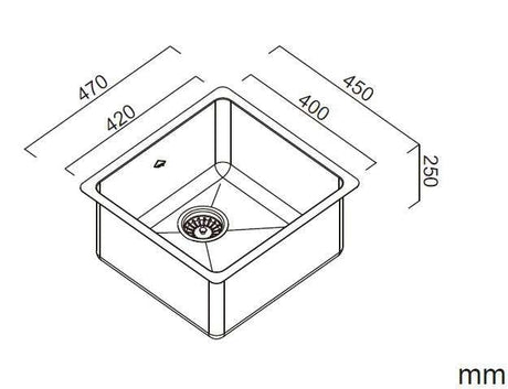 Abey 45L Laundry Tub Inset Sink LT120