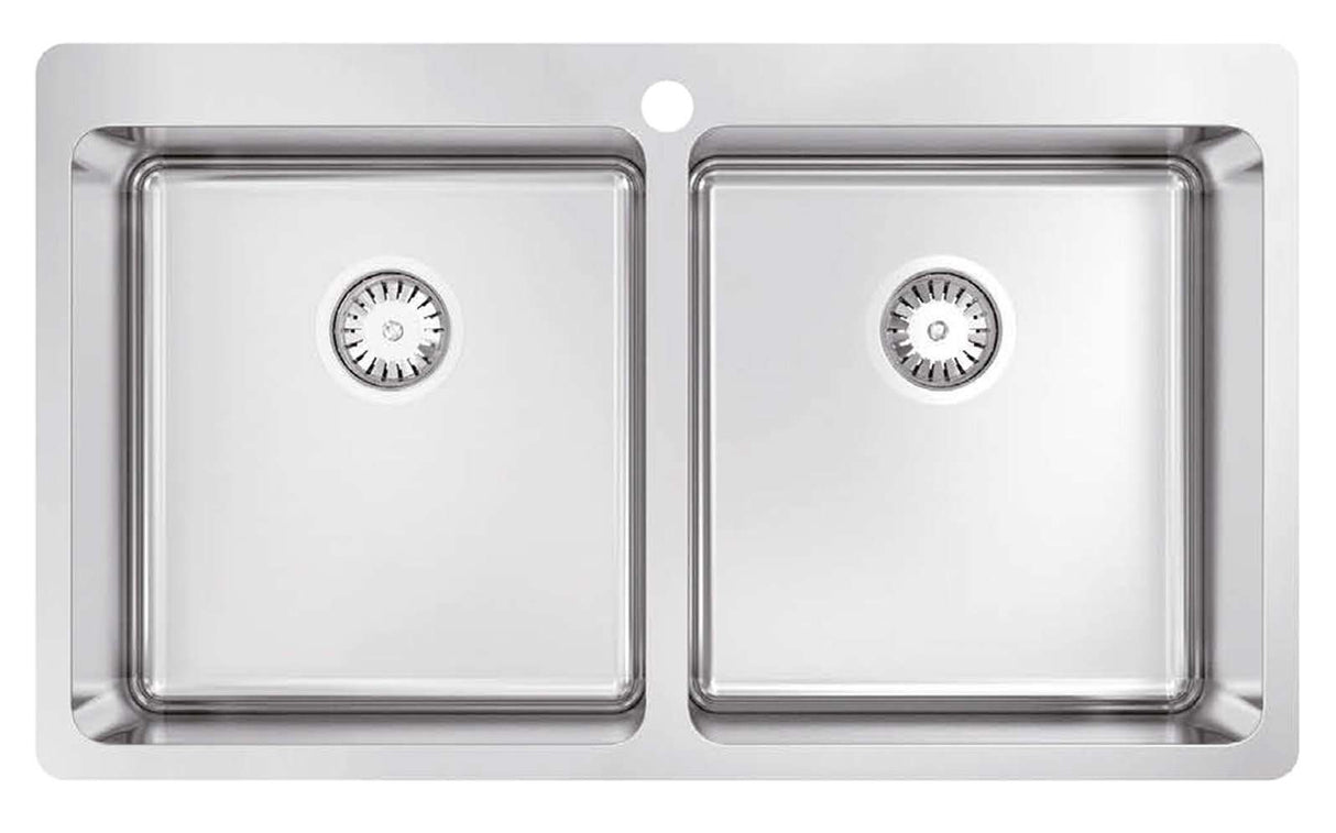 Abey The Double Leichardt Laundry Tub Inset Sink With Bypass LT45DA