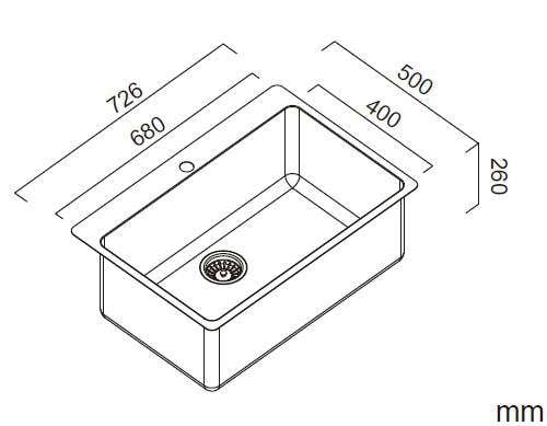 Abey The Latrobe Laundry Tub Inset Sink With Overflow LT70B