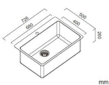 Abey The Latrobe Laundry Tub Inset Sink With Overflow LT70B