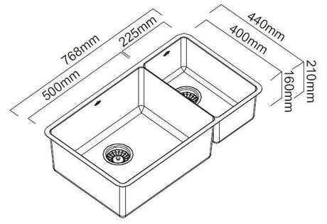 Abey Lucia 1 & 3/4 Undermount/Inset Sink LUA221