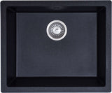 Modern National Como Single Bowl Black Granite Inset/Undermount Sink M-GS402B