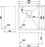 Modern National Single Bowl Inset/Undermount Sink M-S201GM