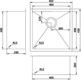 Modern National Single Bowl Inset/Undermount Sink M-S202LG