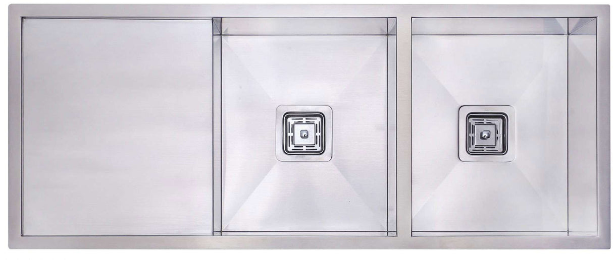 Modern National Handmade Double Bowl Inset/Undermount Sink M-S206A