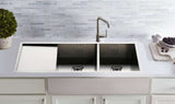 Modern National Handmade Double Bowl Inset/Undermount Sink M-S206A