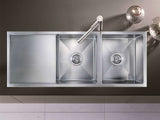 Modern National Handmade Double Bowl Inset/Undermount Sink M-S206B