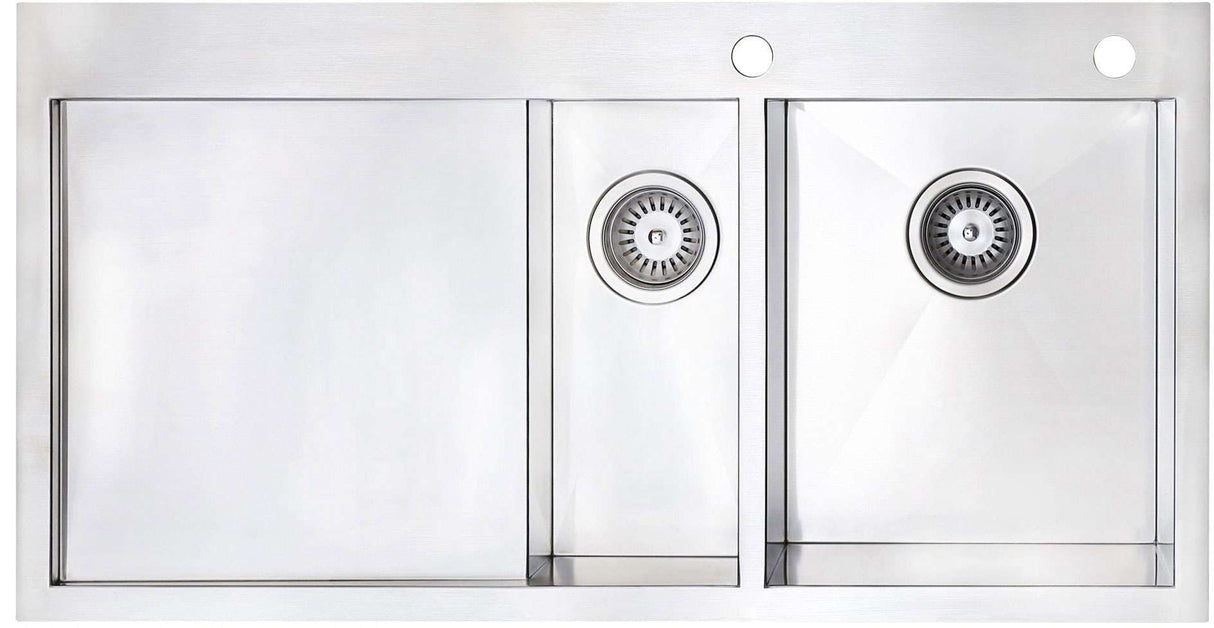 Modern National 1 & 1/4 Double Bowl Inset/Undermount Sink M-S208A