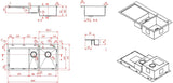 Modern National 1 & 1/4 Double Bowl Inset/Undermount Sink M-S208A