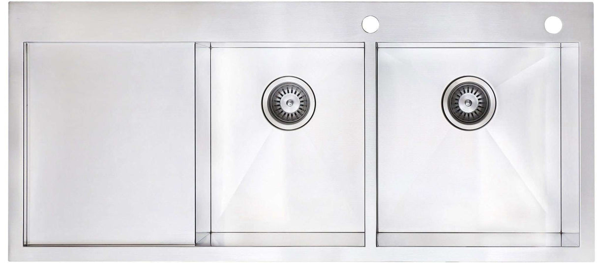Modern National 1 & 3/4 Double Bowl Inset/Undermount Sink M-S210A