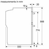 Bosch Series 4 60cm Multifunction Double Oven Stainless Steel MBA534BS3A
