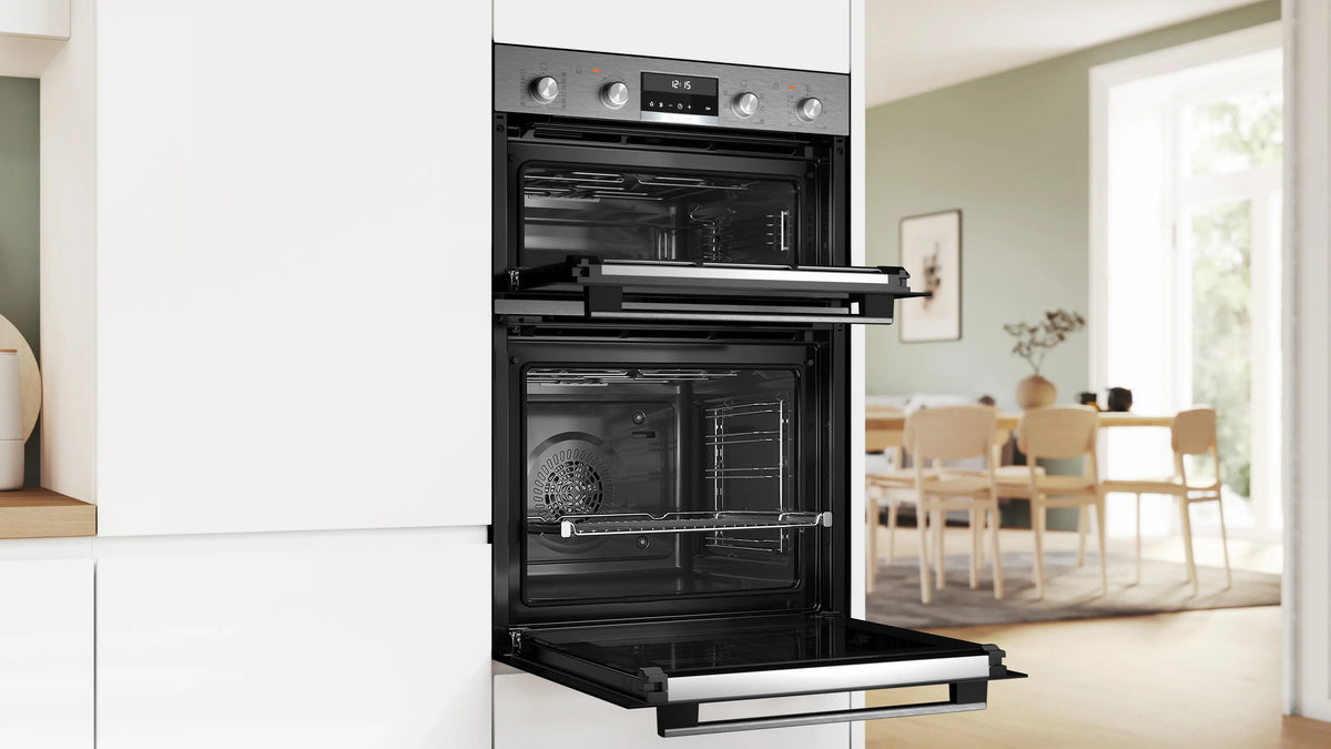 Bosch Series 6 60cm Multifunction Double Oven Stainless Steel MBG578FS3A